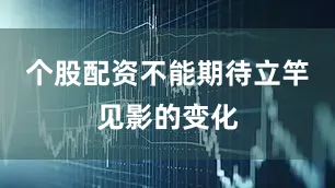 个股配资不能期待立竿见影的变化